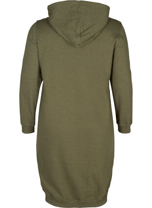 Hoodie sweatshirt dress, Ivy Green Mel, Packshot image number 1