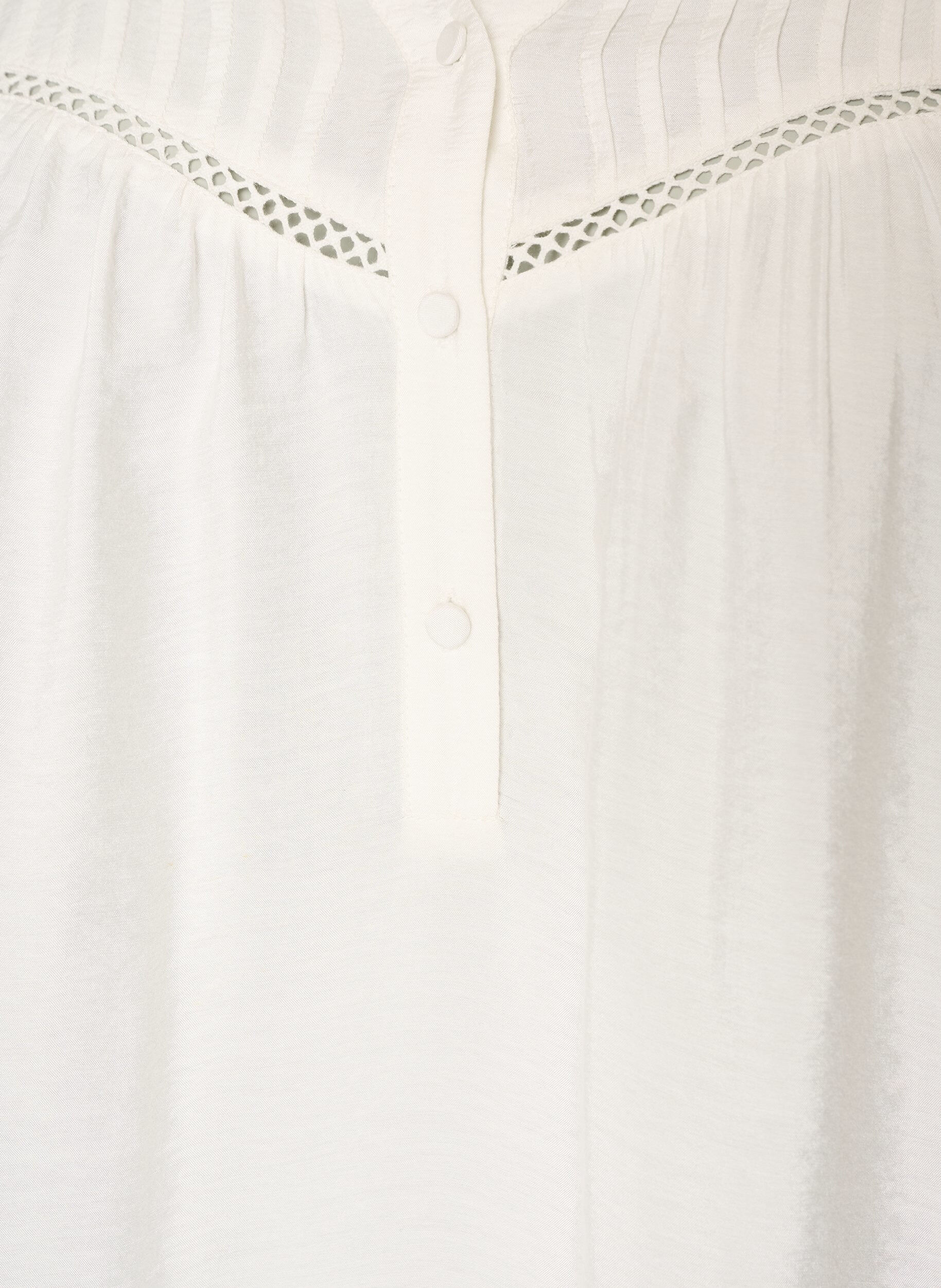 ZizzifashionViscose blouse with pintucks and balloon effect, Vanilla, Packshot image number 2