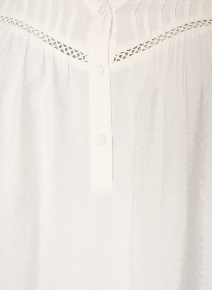 Viscose blouse with pintucks and balloon effect, Vanilla, Packshot image number 2