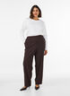 Long-sleeved basic T-shirt with a round neck, White, Model image number 1
