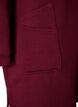 Long hooded cardigan with zipper, Red, Packshot image number 3