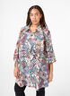 Paisley print viscose tunic with 3/4 sleeves, Sand Do. Paisley AOP, Model image number 0