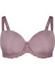 Moulded bra with lace and smooth cups, Rose, Packshot image number 0
