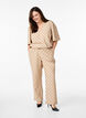 Trousers with polka dots and straight legs, Beige, Model image number 0