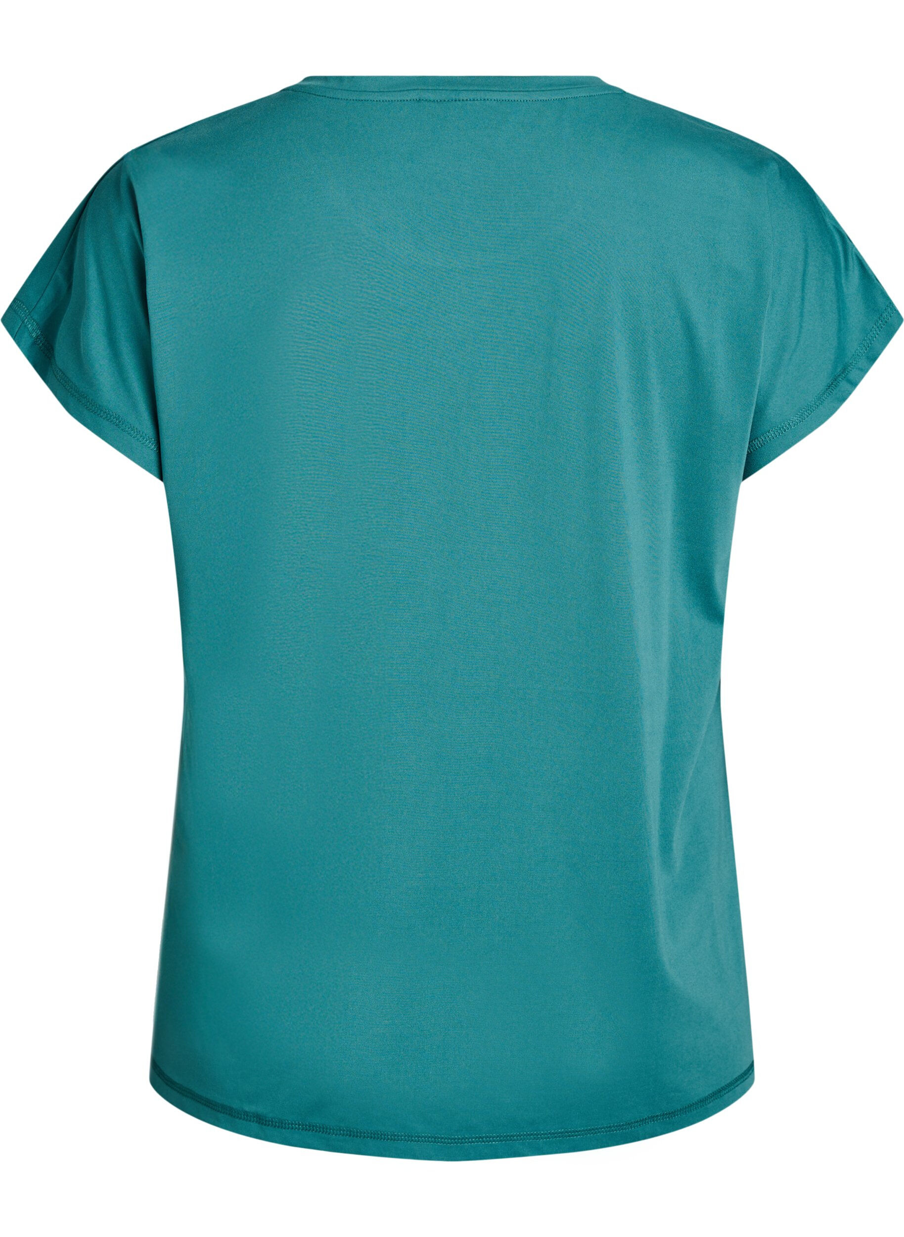Zizzifashion Solid-coloured training T-shirt, Petrol, Packshot image number 1