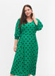 Polka dot viscose midi dress, Jolly Green Dot AOP, Model image number 2