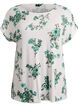 T-shirt with floral print, White, Packshot image number 0