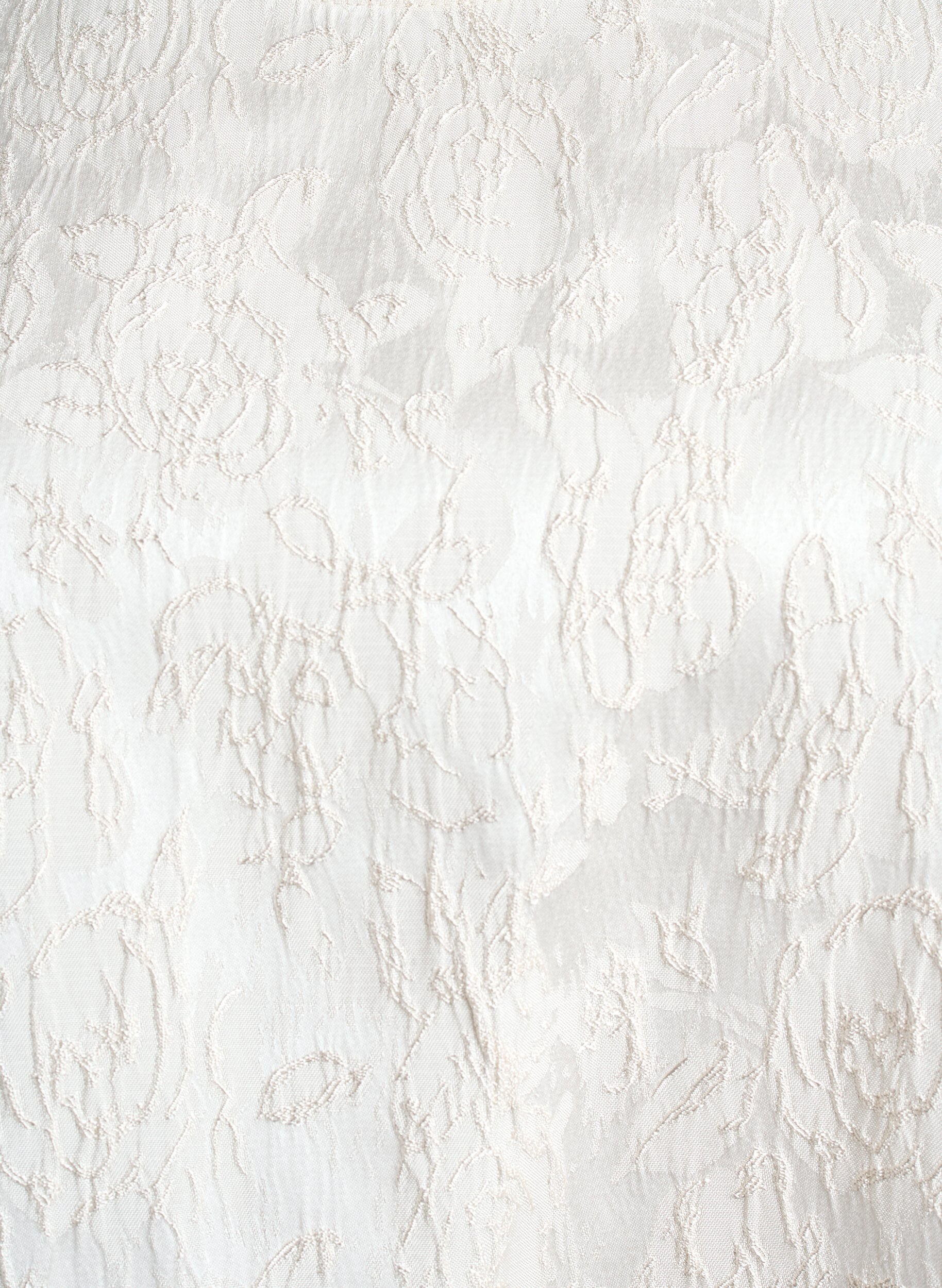 Zizzifashion Blouse with jacquard pattern and puff sleeves, Vanilla, Packshot image number 2