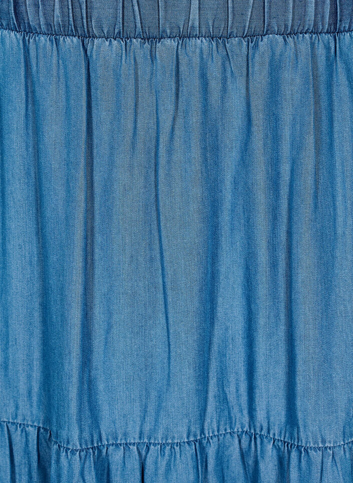 Denim maxi skirt with ruffles, Blue, Packshot image number 2