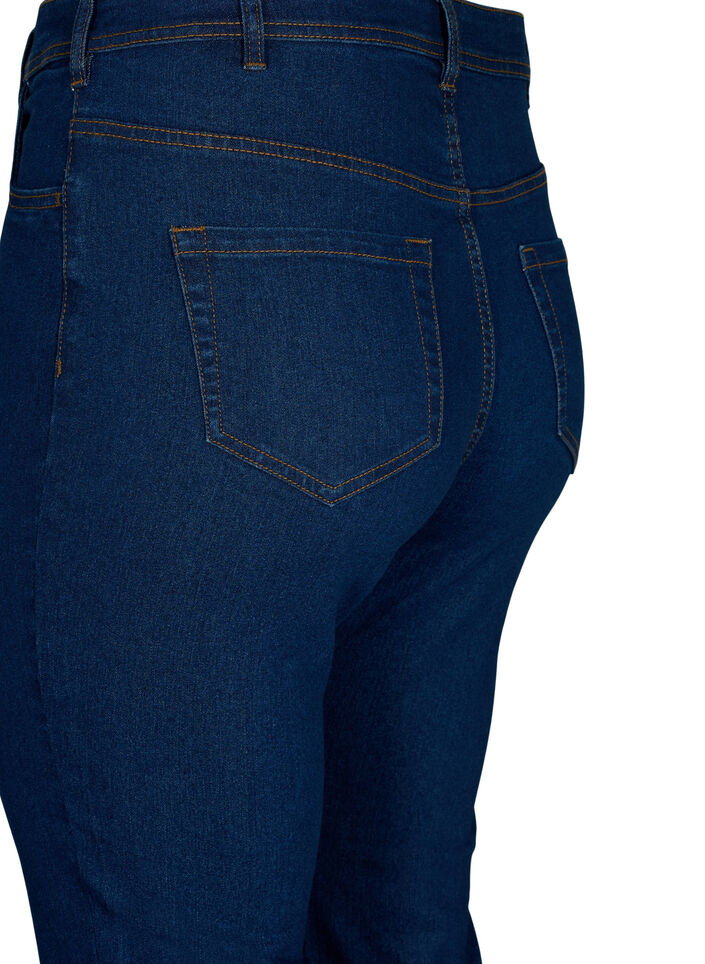 High waisted jeans with bootcut, Blue, Packshot image number 3