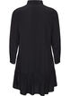 Short shirt dress with ruffle tier, Black, Packshot image number 1