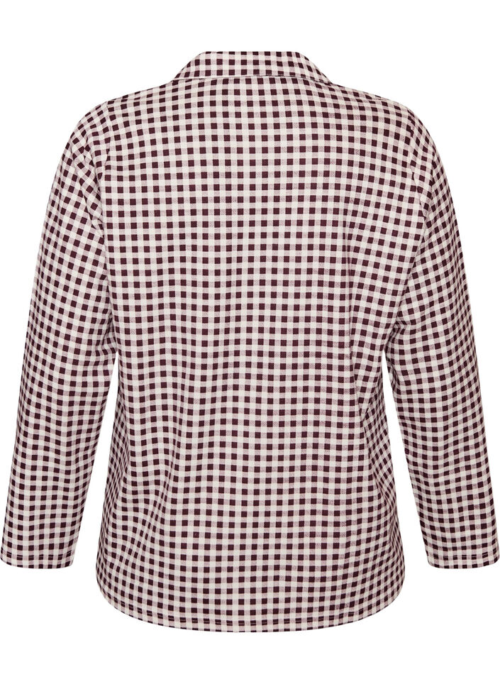 Cotton pyjama shirt with chest pocket, Red, Packshot image number 1