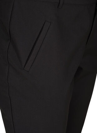Classic ankle-length trousers with high waist, Black, Packshot image number 2