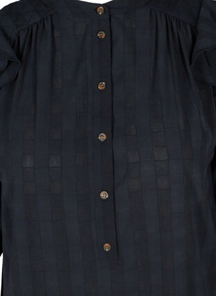 3/4-sleeved dress with buttons, Black Beauty, Packshot image number 3