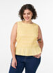 Smock top with boat neck and peplum hem, Yellow, Model image number 0