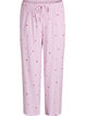 Loose night trousers with stripes and hearts, Rose, Packshot image number 0