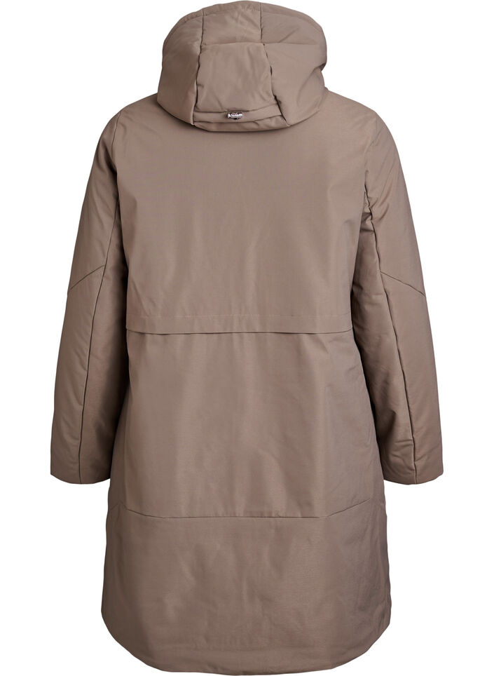 Winter jacket with adjustable waist, Brown, Packshot image number 1