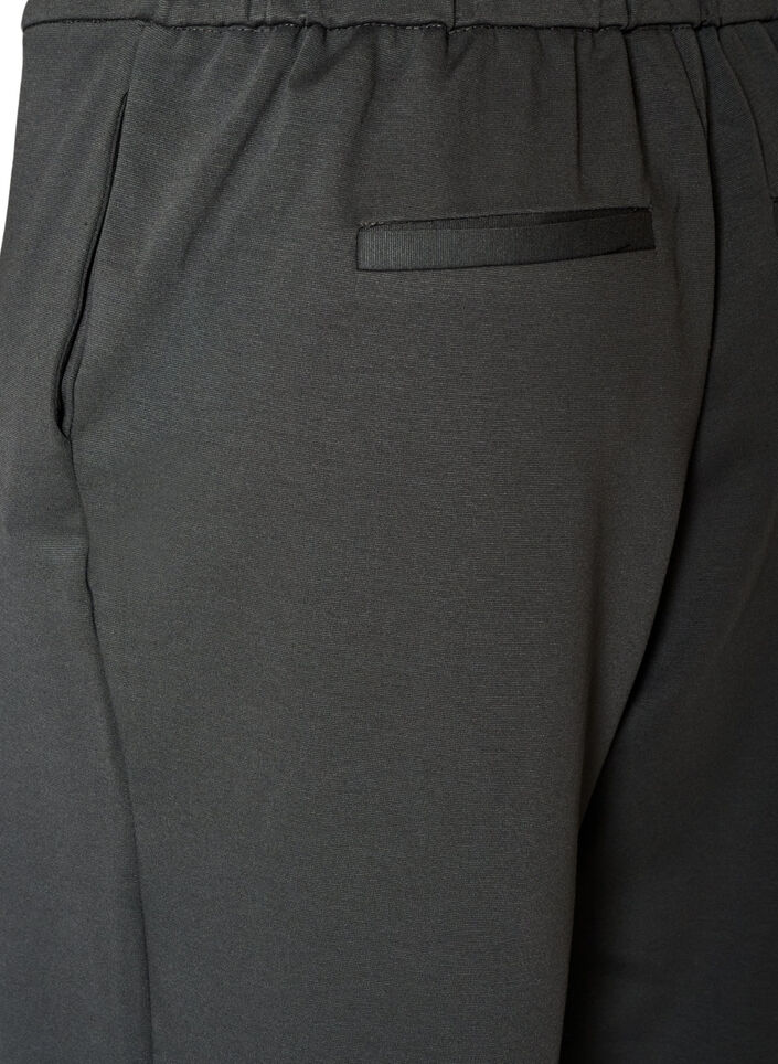 Loose jersey trousers with a high waist, Dark Grey, Packshot image number 3