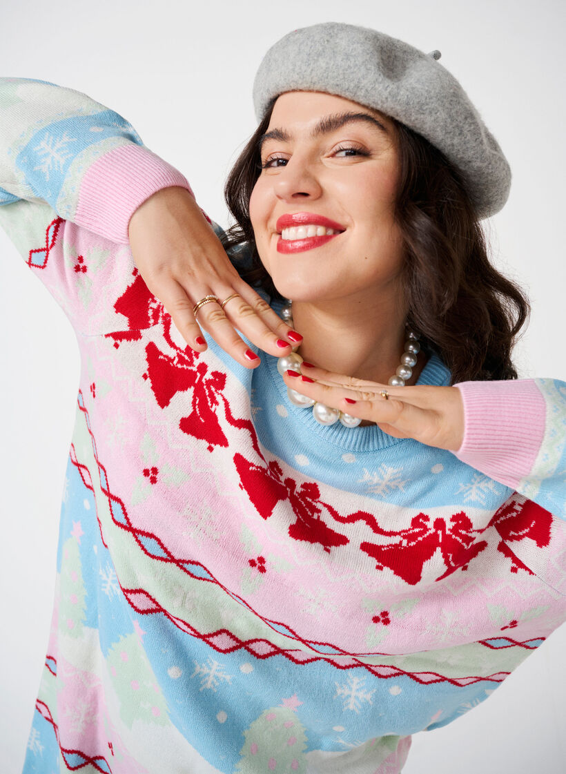 Knitted Christmas dress, Cerulean Comb, Image image number 0