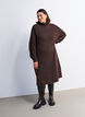 Knitted dress with turtleneck, Brown, Model image number 0
