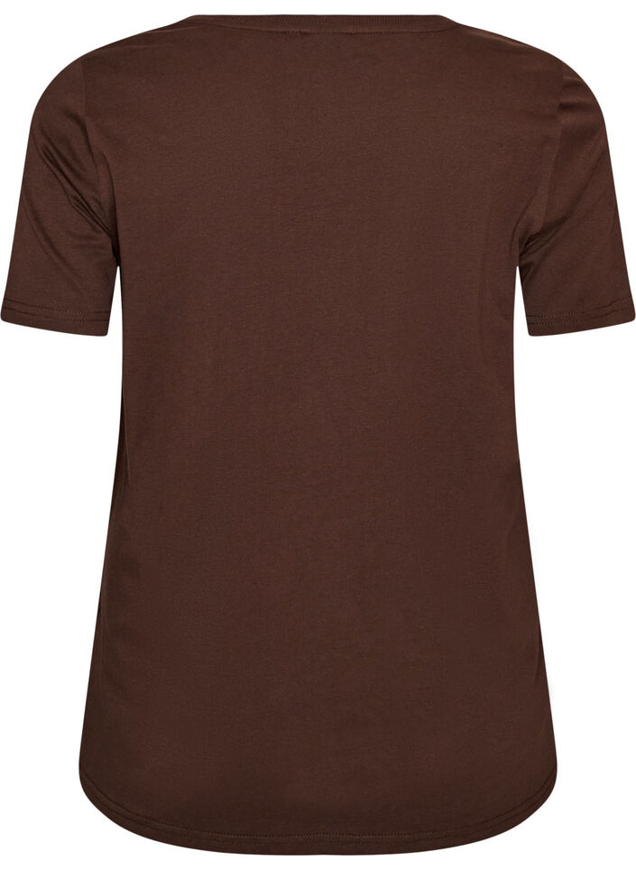 Christmas t-shirt in organic cotton, Brown, Packshot image number 1