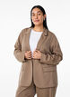Open blazer with pockets, Brown, Model image number 0