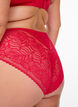Tai briefs in lace and shiny microfiber, Red, Model image number 2