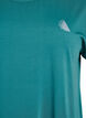 Solid-coloured training T-shirt, Petrol, Packshot image number 2