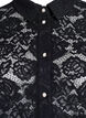 Lace shirt blouse with pearl buttons, Black, Packshot image number 2