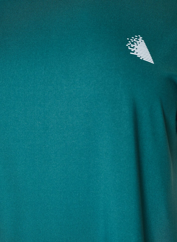 Solid-coloured training T-shirt, Green, Packshot image number 2