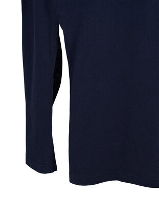Cotton t-shirt dress with side slits, Night Sky, Packshot image number 3
