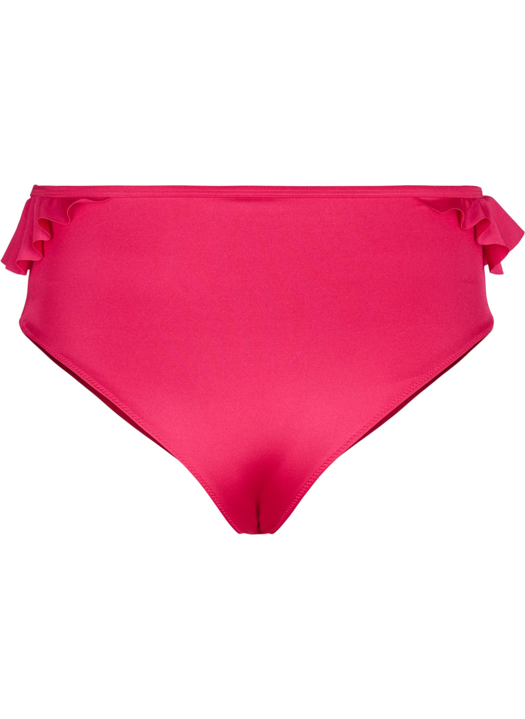 Zizzifashion Bikini briefs with ruffles, Pink, Packshot image number 1