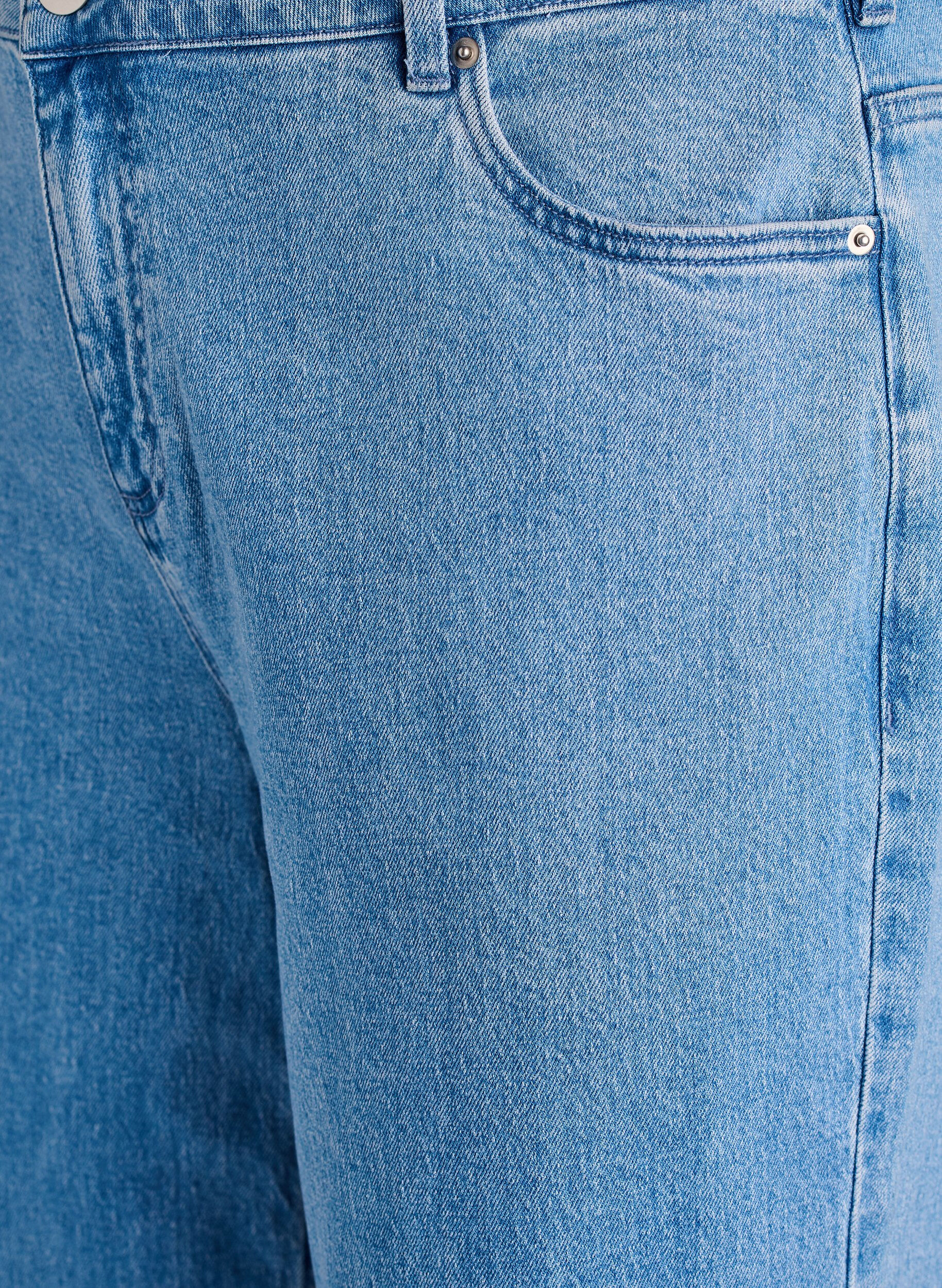 ZizzifashionWide leg jeans with high waist, Light Blue, Packshot image number 2