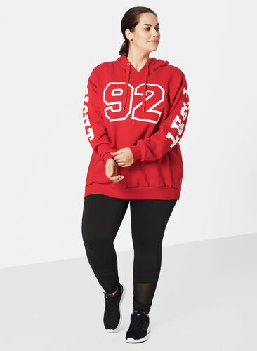 Sweatshirt with hood, High Risk Red, Model image number 0