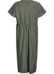 Maxi dress with buttons and tie belt, Green, Packshot image number 1