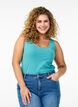 Cotton basic top, Blue, Model image number 0