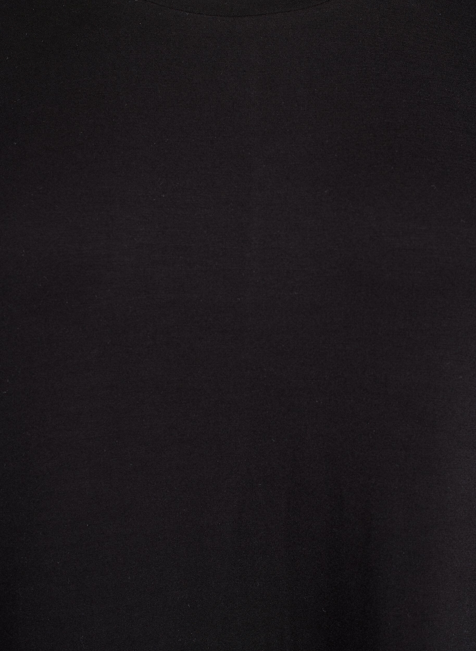 Zizzifashion T-shirt dress in jersey with side slits, Black, Packshot image number 2