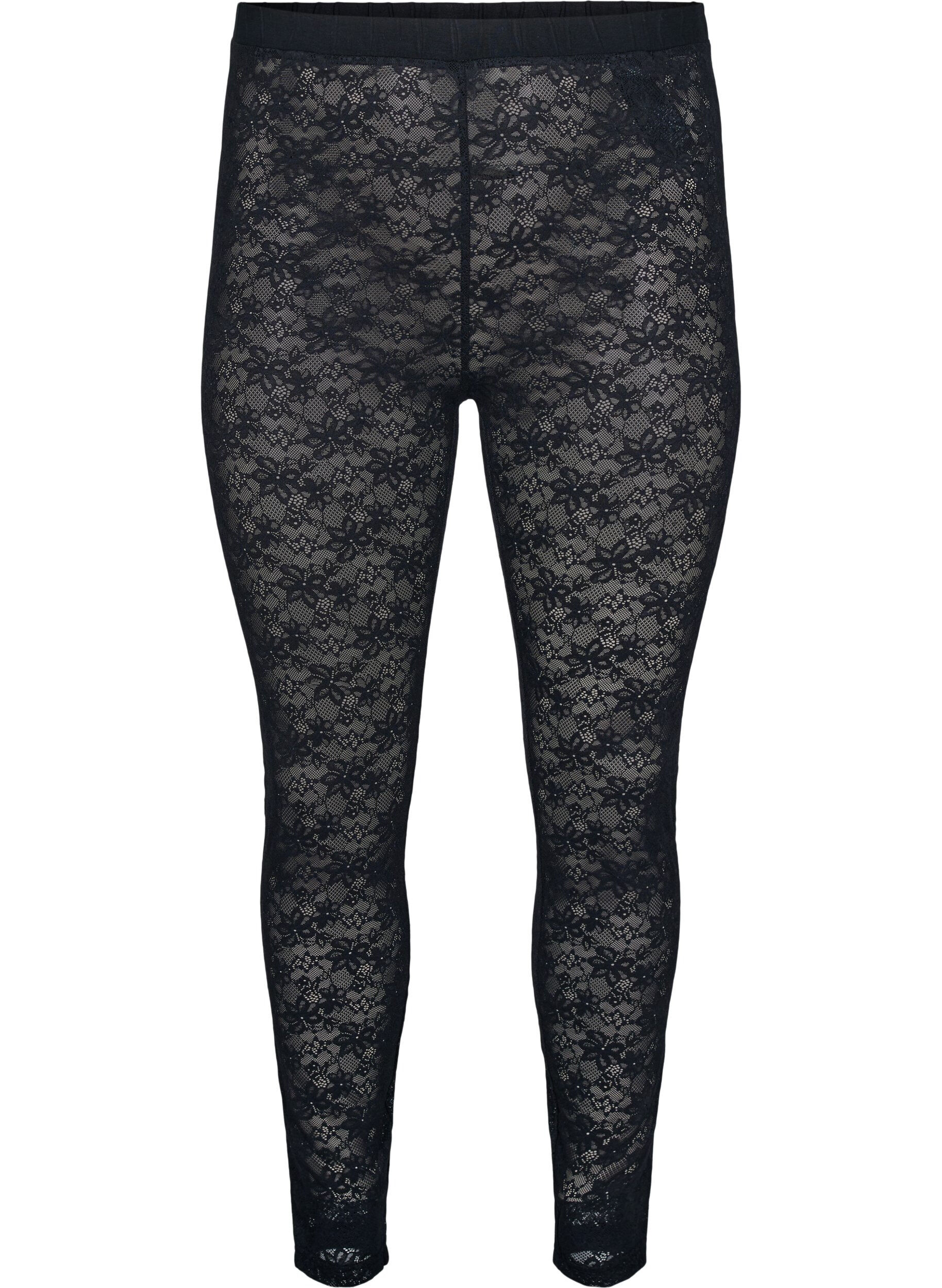Zizzifashion Lace leggings, Black, Packshot image number 0