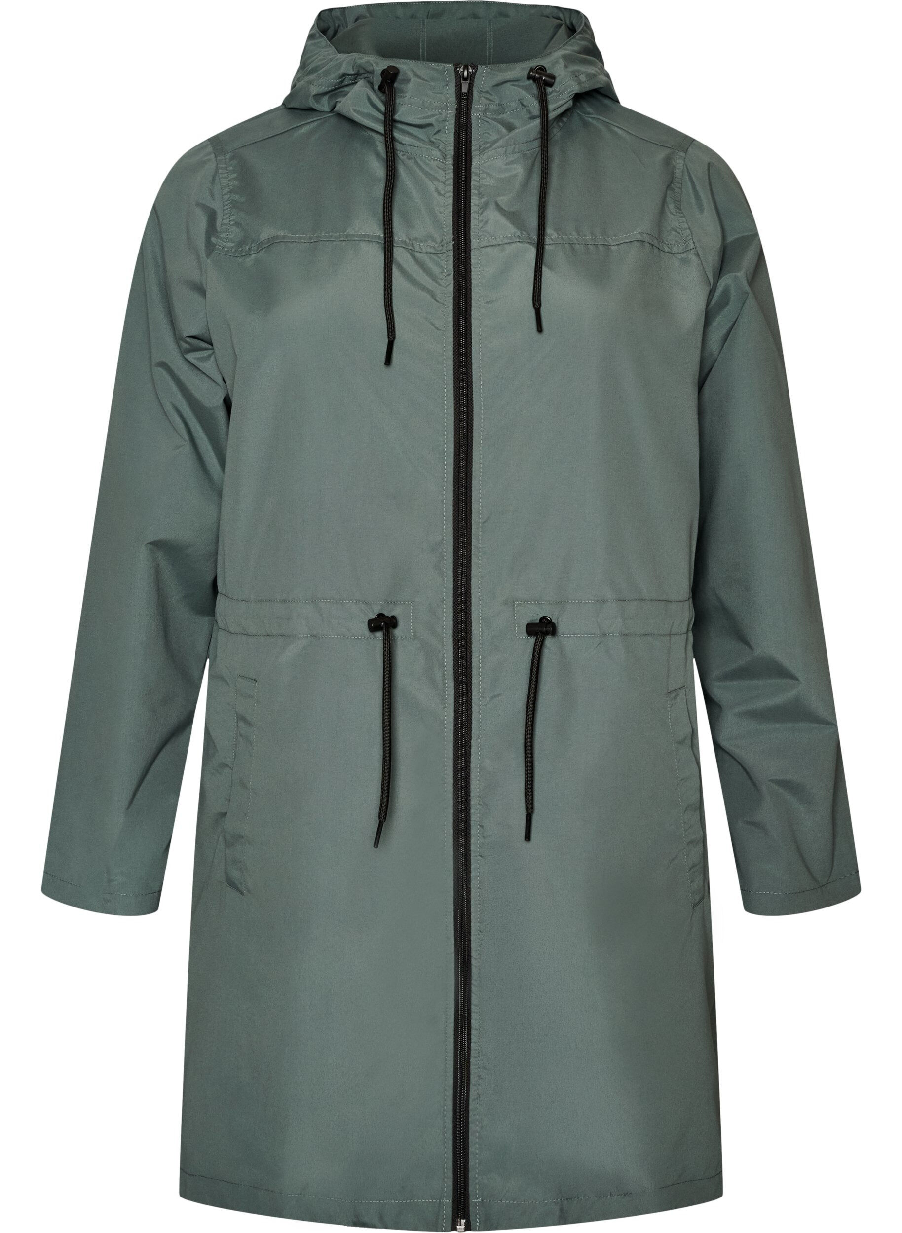 ZizzifashionLightweight parka with a hood, Green, Packshot image number 0