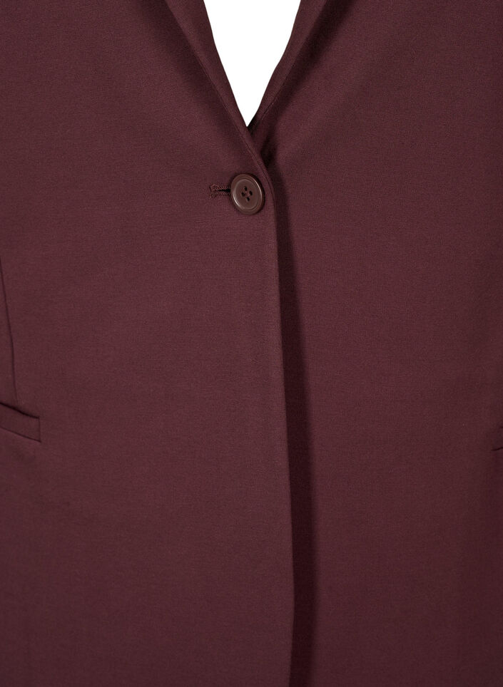 Simple blazer with button closure, Dark Bordeaux, Packshot image number 2