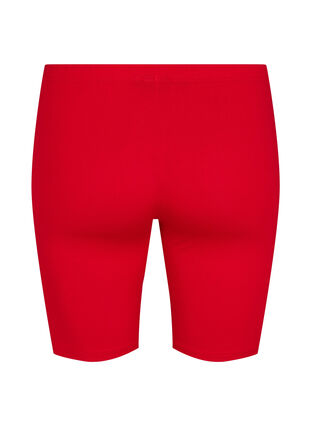 Plain-coloured basic bike shorts, Tango Red, Packshot image number 1
