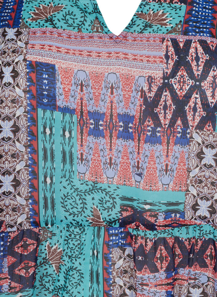 FLASH - Printed tunic with 3/4 sleeves, Multi Ethnic , Packshot image number 2
