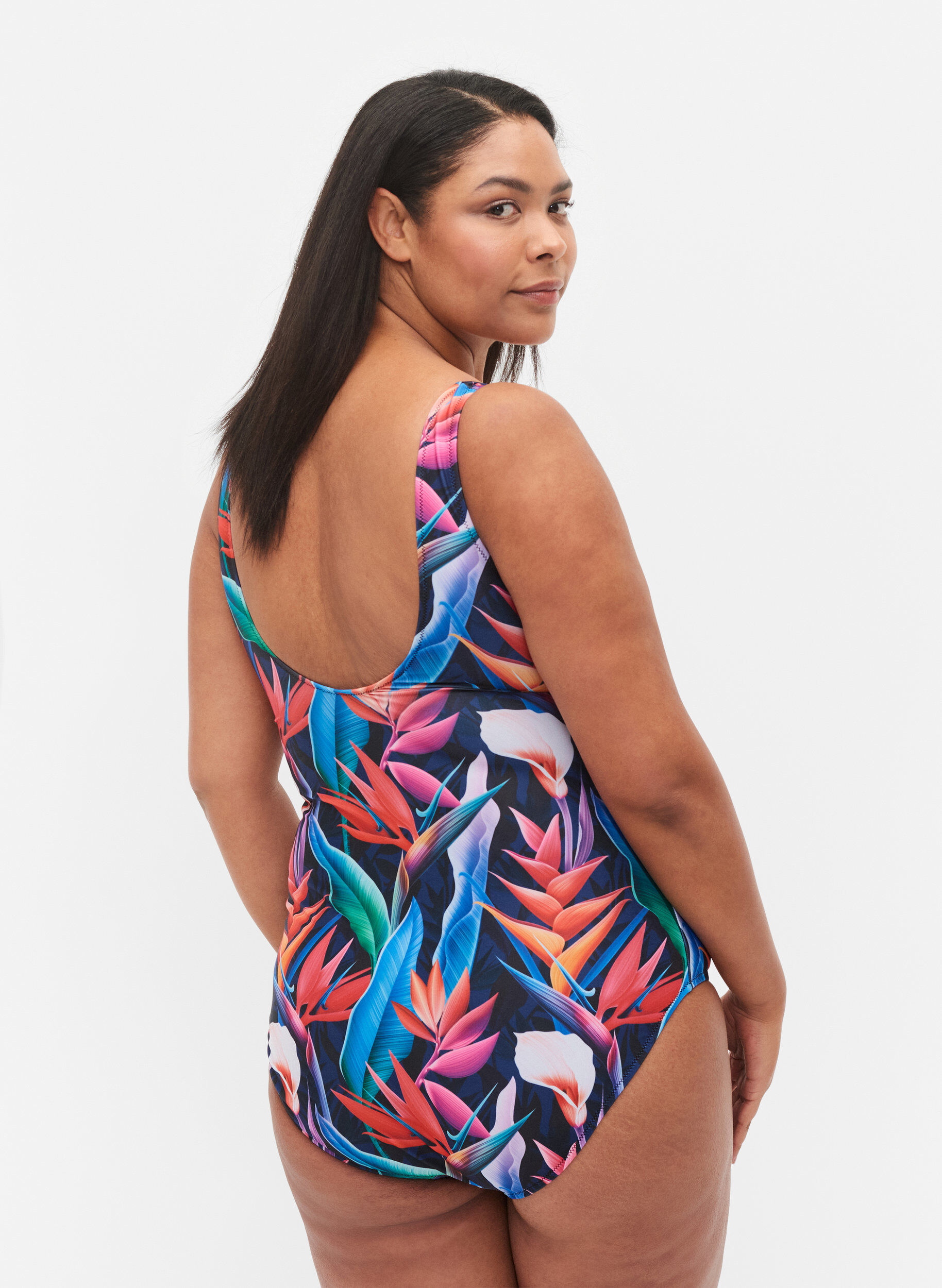 Zizzifashion Swimsuit with print, Bright Leaf, Model image number 1