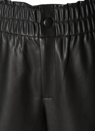 3/4-length trousers in synthetic leather, Black, Packshot image number 2