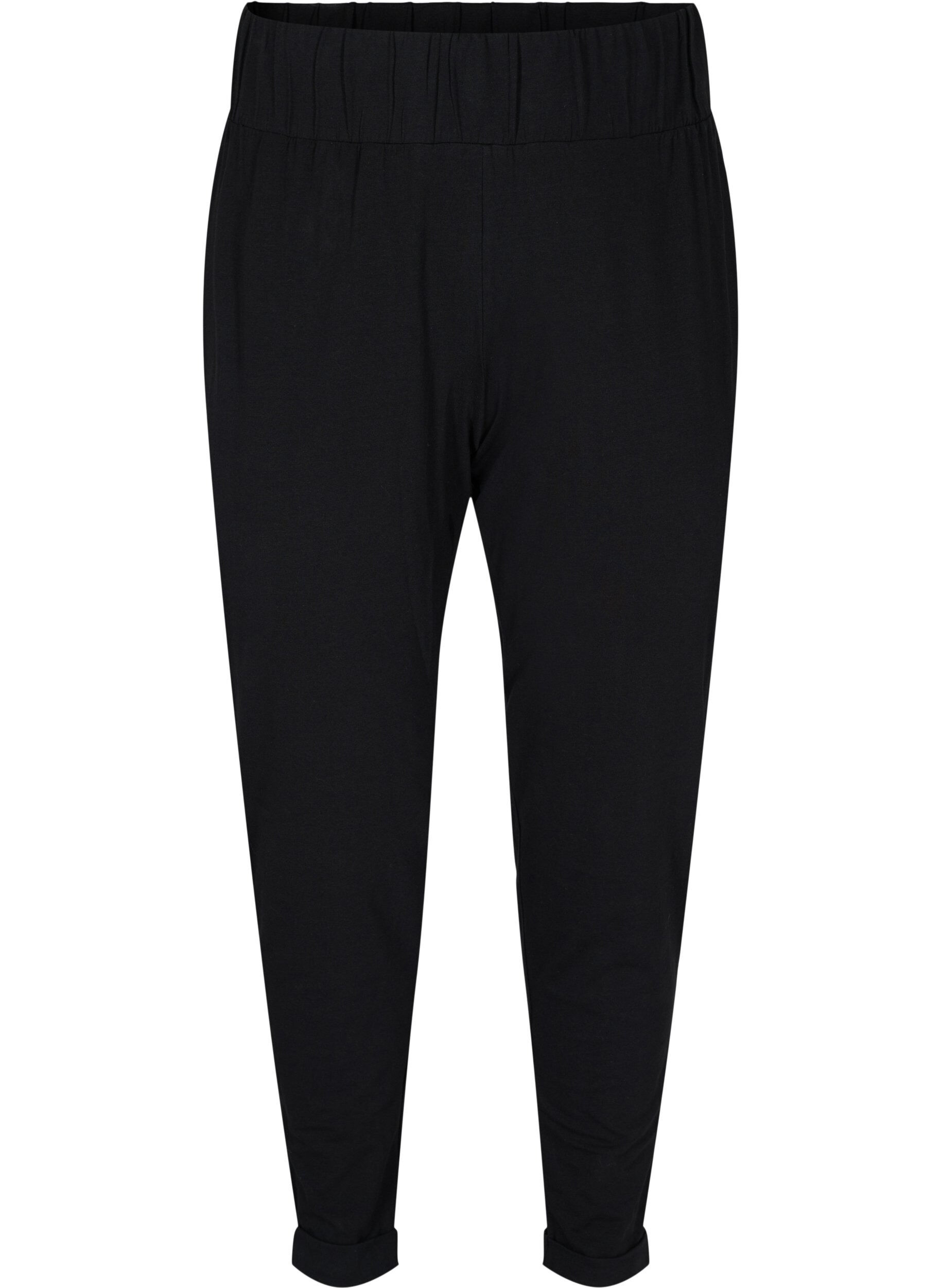 Zizzifashion Cotton trousers, Black, Packshot image number 0