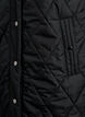 Long quilted gilet with press studs, Black, Packshot image number 3