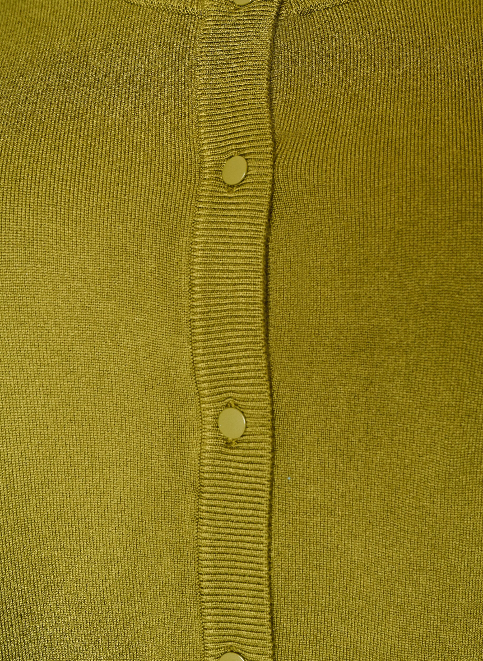 Zizzifashion Knitted cardigan with round neck and buttons, Green, Packshot image number 2