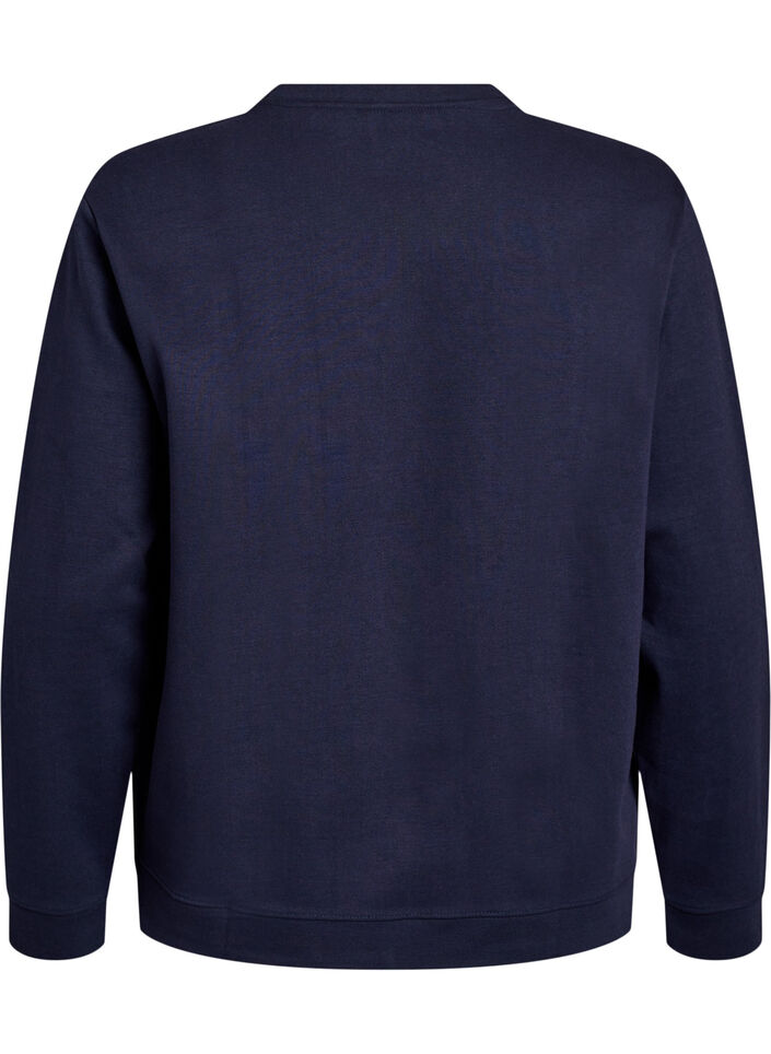 FLASH - Sweatshirt with crew neck, Blue, Packshot image number 1