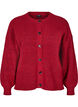 Rib knit cardigan with buttons, Red, Packshot image number 0