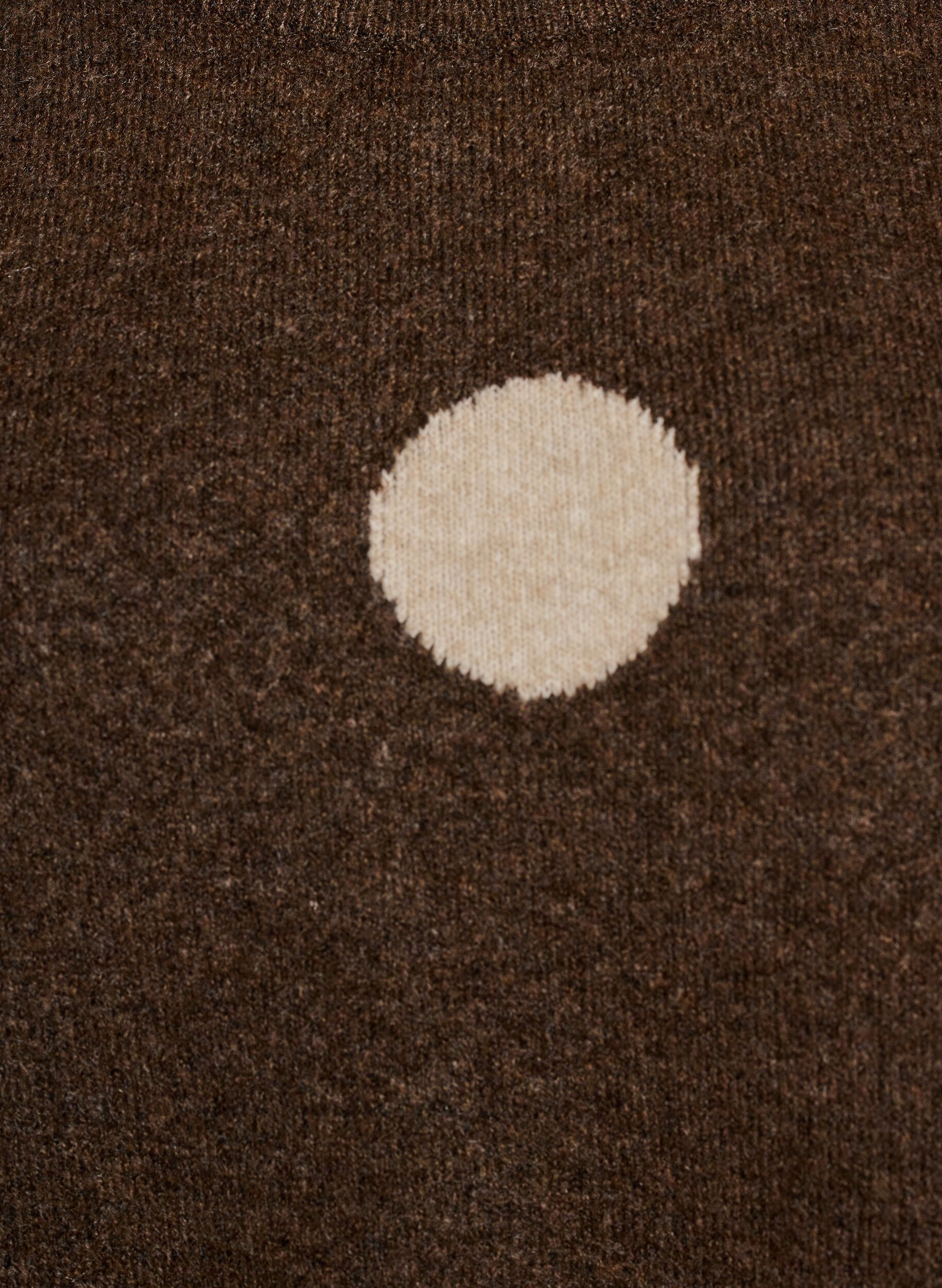 ZizzifashionKnitted blouse with a dotted pattern, Brown, Packshot image number 2